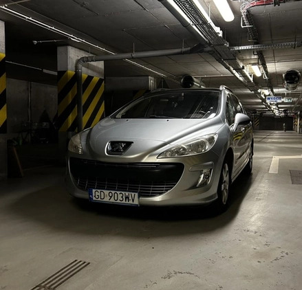 Peugeot 308 cena 16900 przebieg: 129553, rok produkcji 2009 z Gdańsk małe 211